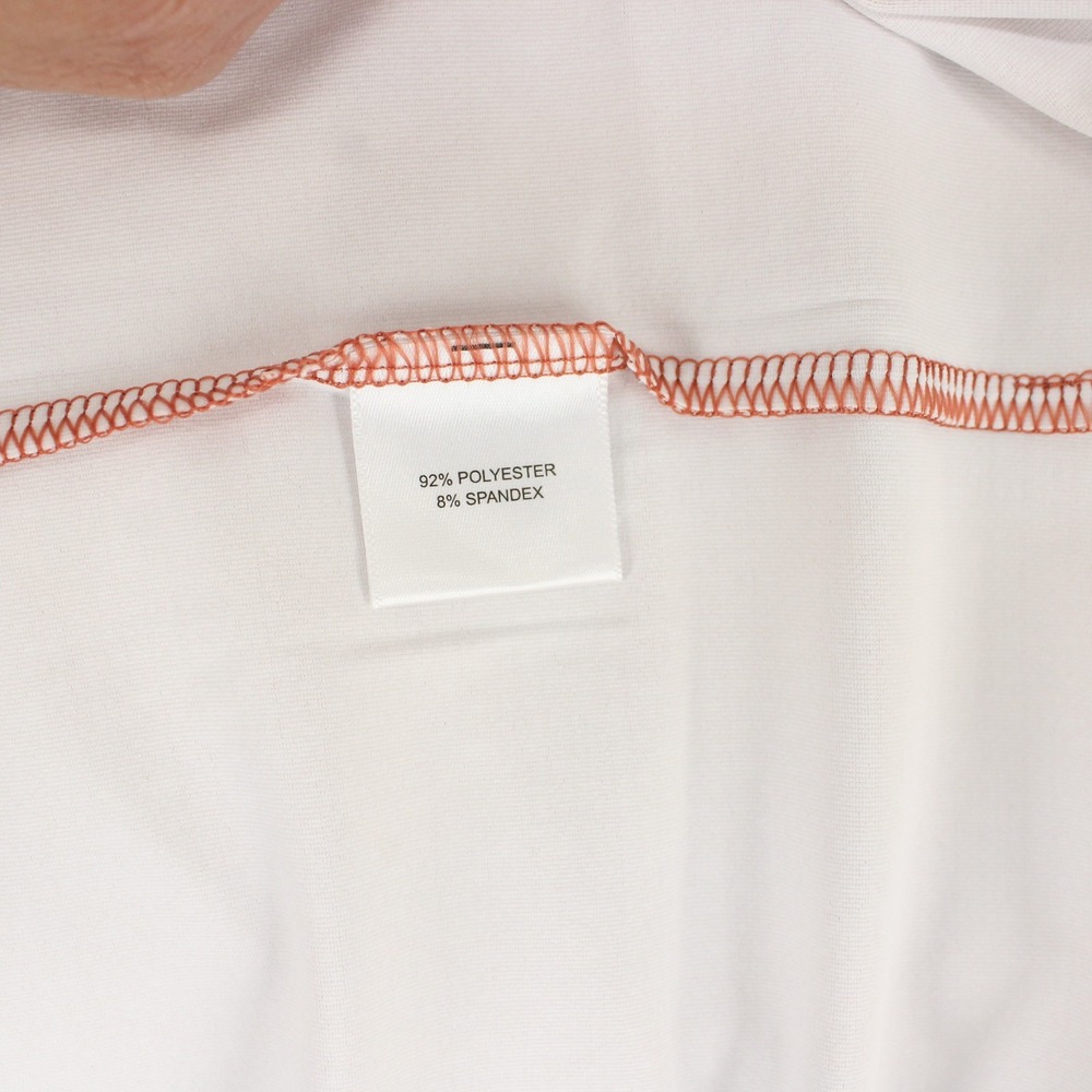 Peter Millar Crown Crafted Polo Shirt Mens XL Orange Golf Wendys Dave Thomas - Picture 8 of 9